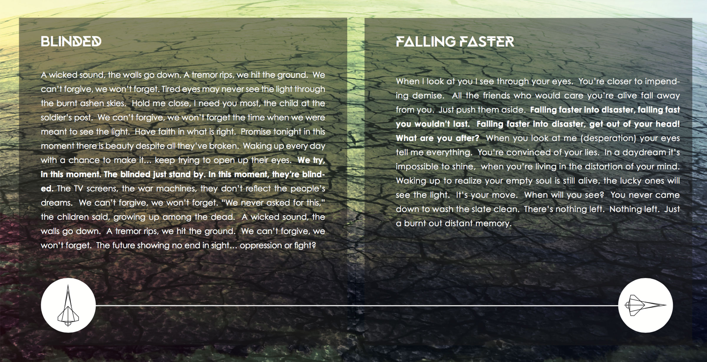 Above The Noise Lyric Booklet