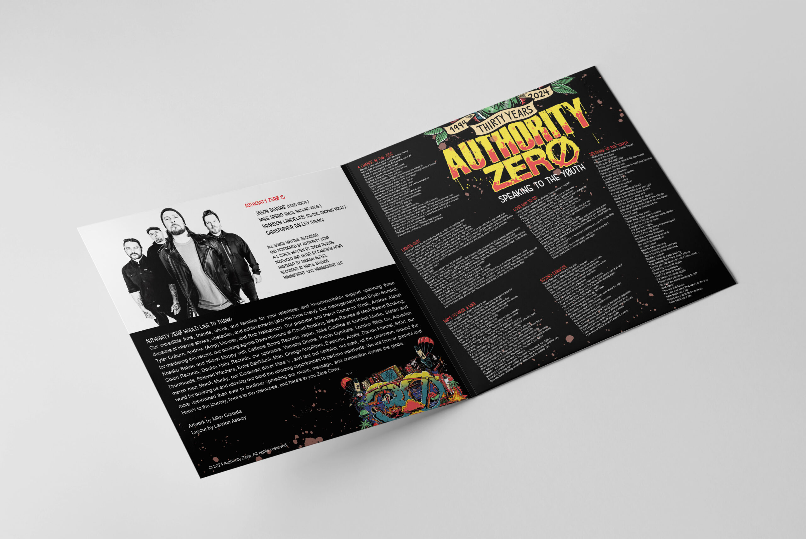 Authority Zero Album Layout - Inside Spread