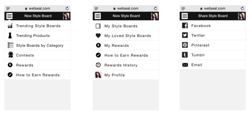 Interactive Menu UX