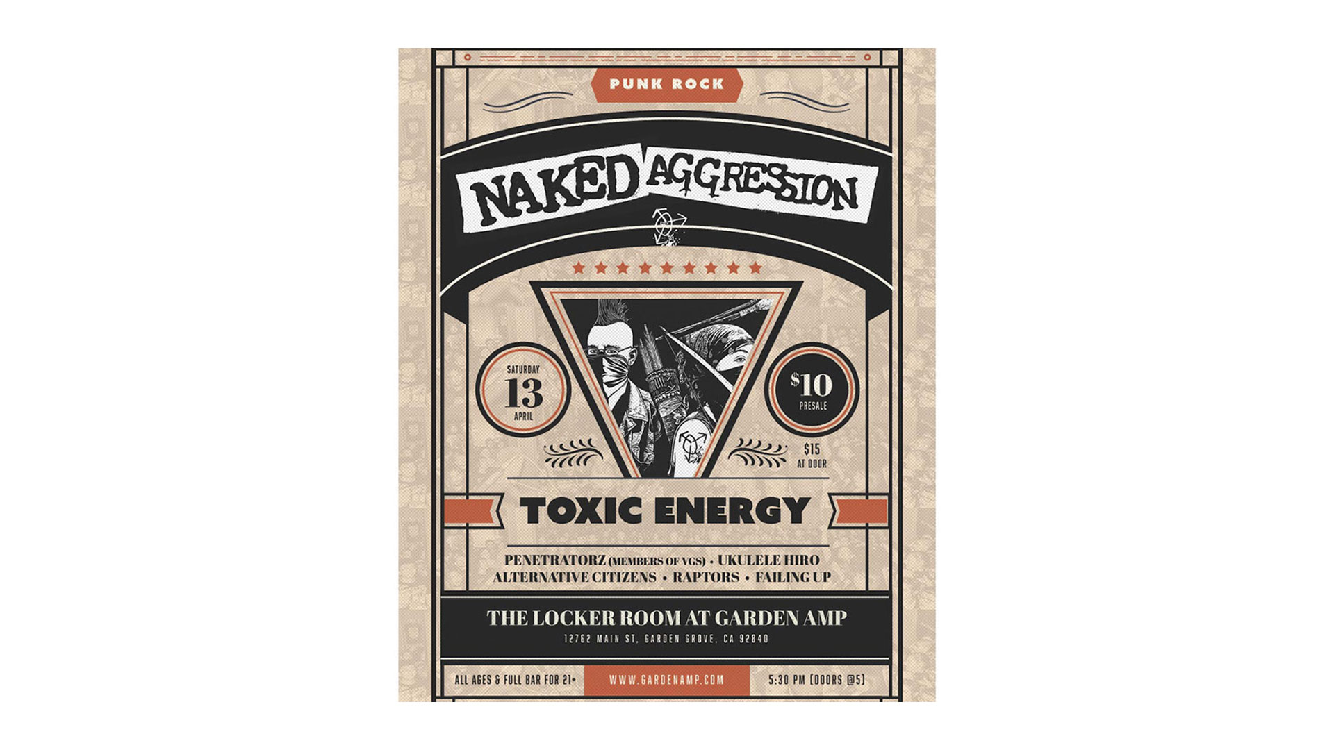 Naked Agression Concert Poster