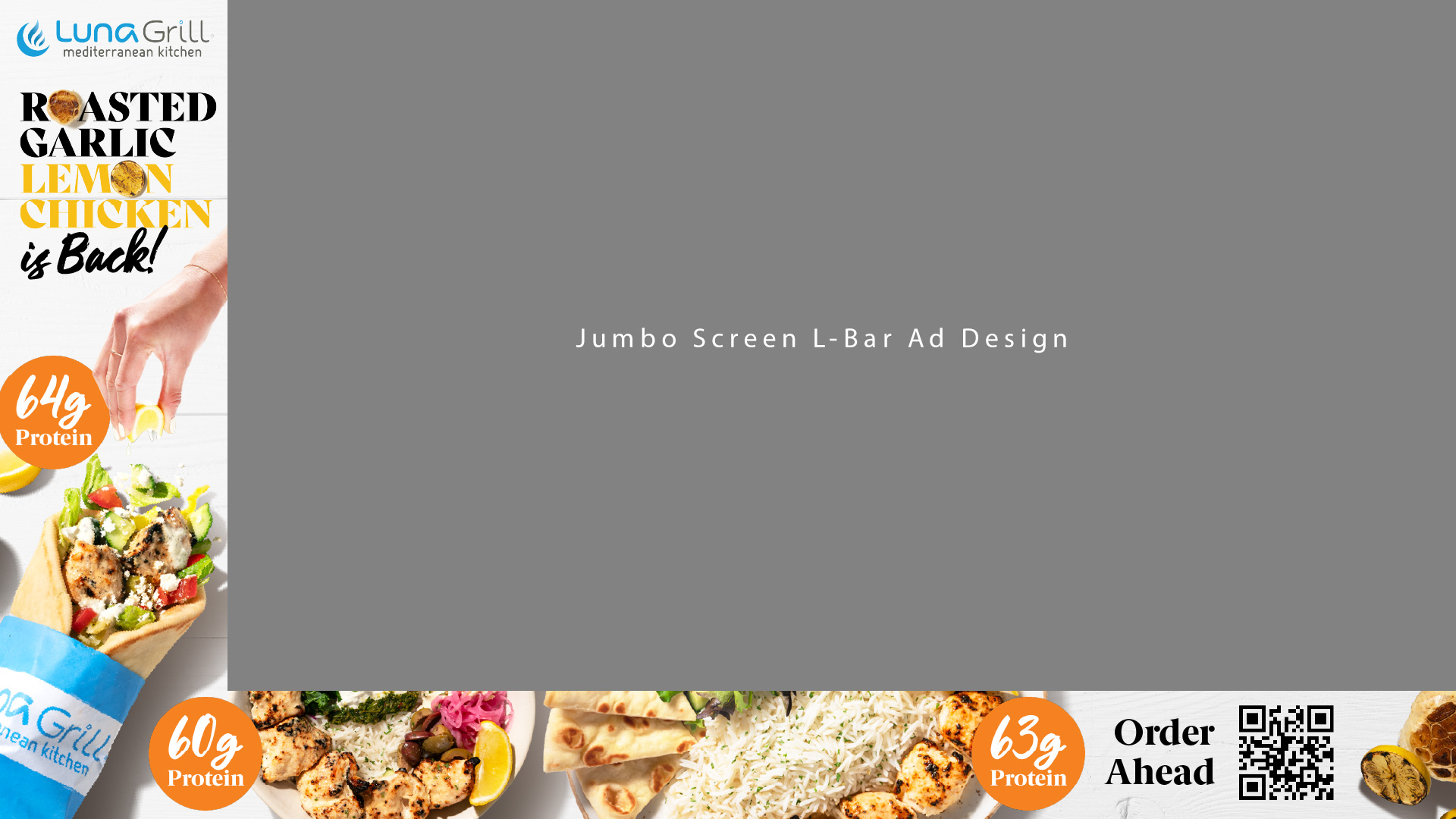 Stadium Jumbo Screen L-Bar Ad Design – Luna Grill
