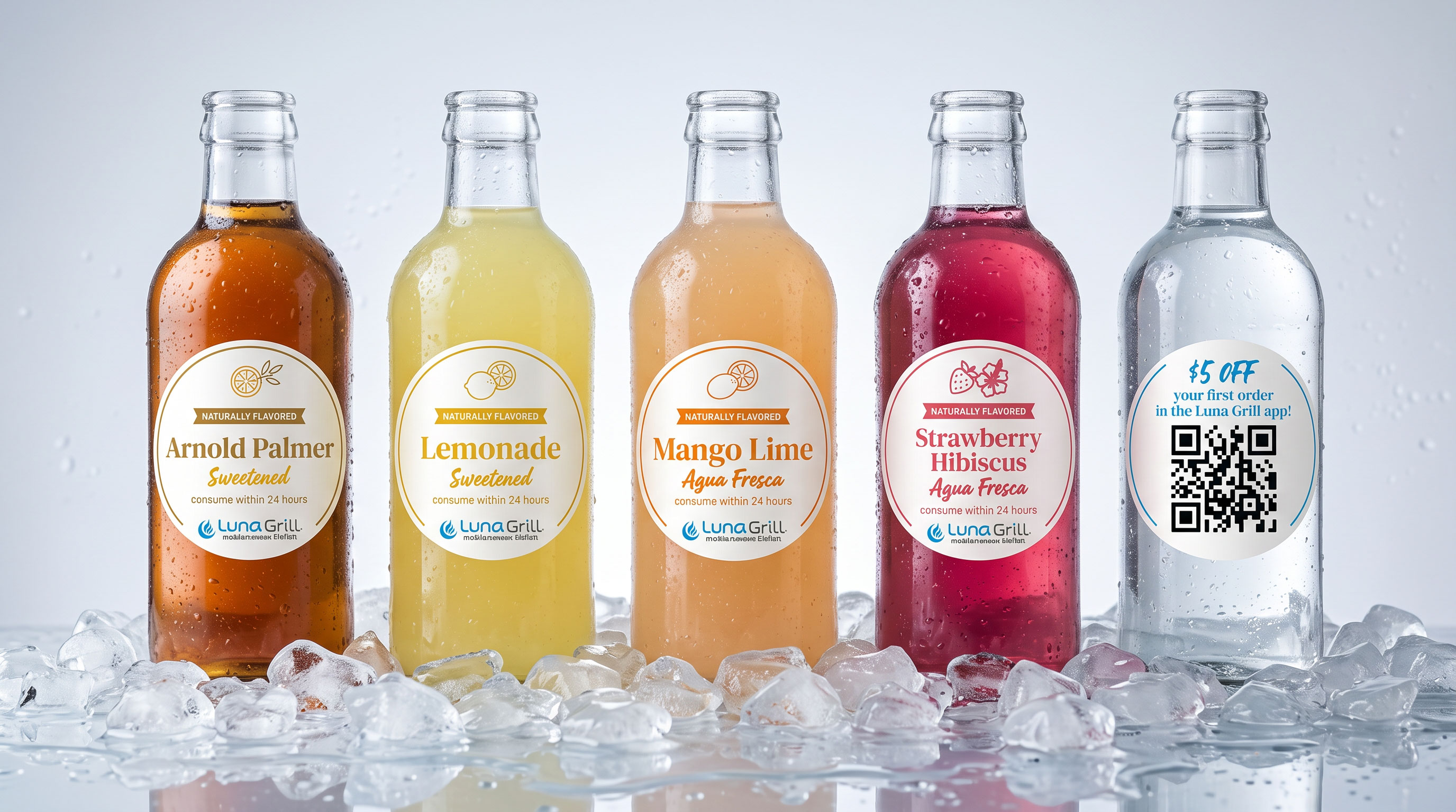 Water Bottle Labels – Luna Grill